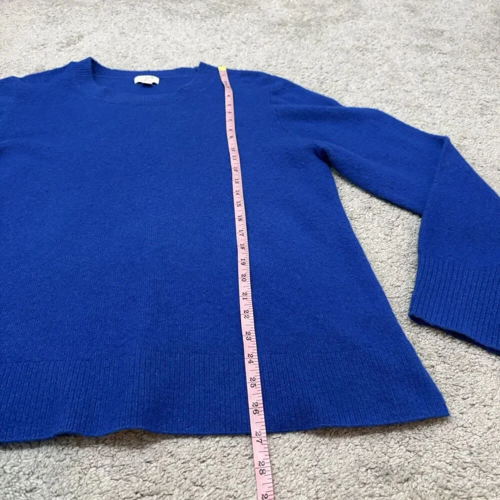 J.Crew Blue Crew Neck Long Sleeve Sweater in Extra Soft Yarn Size XL